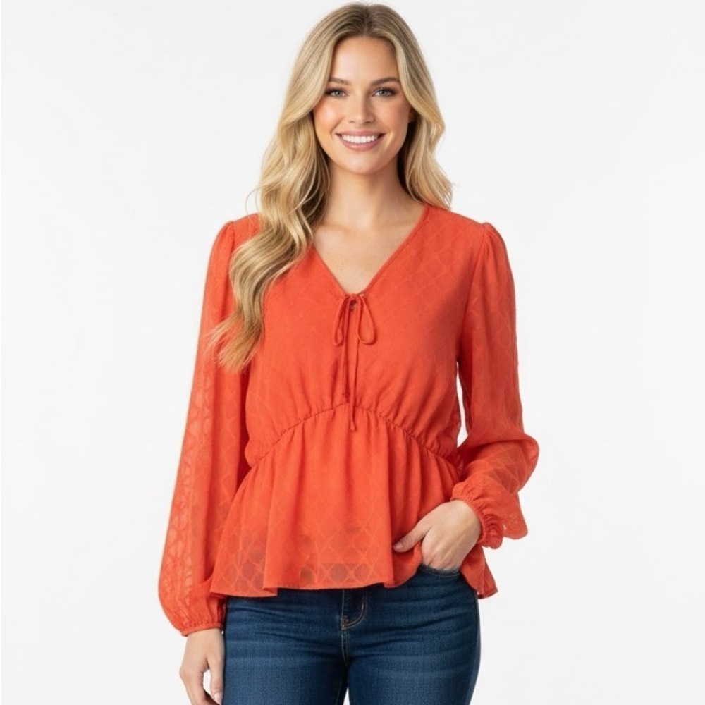 Elizabeth and James tangerine color top size XXlarge